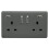 Trendi Switch Trendi Switch 2 Gang USB 3100mA Plug Socketin Charcoal Grey 1