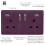 Trendi Switch Trendi Switch 2 Gang USB 3100mA Plug Socketin Plum Purple 2