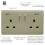 Trendi Switch Trendi Switch 2 Gang USB 3100mA Plug Socketin Champagne Gold 2