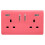 Trendi Switch Trendi Switch 2 Gang USB 3100mA Plug Socketin Strawberry Red 1