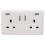 Trendi Switch Trendi Switch 2 Gang USB 3100mA Plug Socketin Ice White 1
