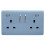 Trendi Switch Trendi Switch 2 Gang USB 3100mA Plug Socket in Sky Blue 1