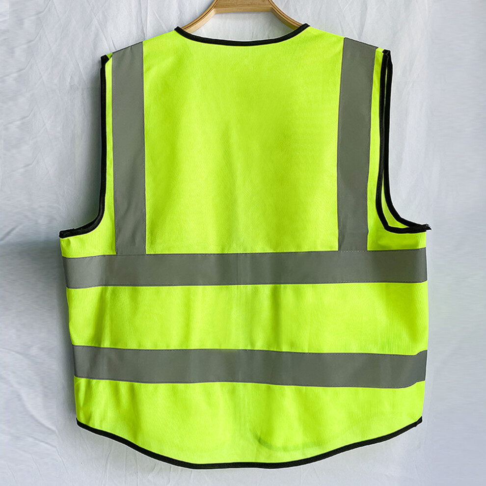 Safety Reflective Vest Green, Multi Pockets, One Size, Construction & Traffic 8421332512665