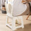 Bunny L blanco taburete plegable - plástico ligero 8