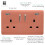 Trendi Switch Trendi Switch 2 Gang USB 3100mA Plug Socket in Copper 2