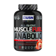 USN Muscle Fuel Anabolic Strawberry All-in-one Protein Powder Shake (2kg): Workout-Boosting, Anabolic Protein Powder for Muscle Gain