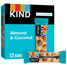 KIND Almond & Coconut Fruit & Nut Bars - All Natural, Gluten Free, 39 g, Pack of 12 | Code 17828