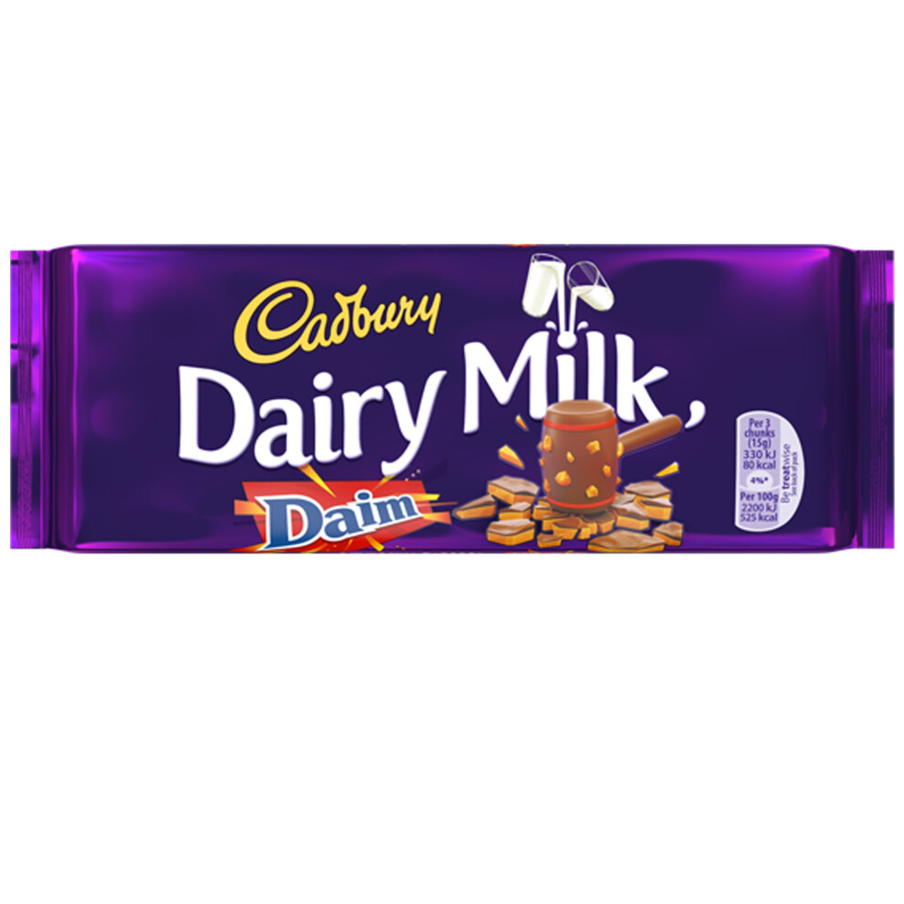 Cadbury Dairy Milk With Daim 120G (Box Of 18)
