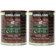 Kirkland Signature 100% Colombian Coffee Supremo Bean Dark Roast-Fine Grind, 6 Pound ,Signature-Ykgj