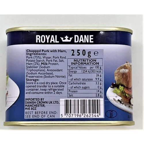 Royal Dane Chopped Ham With Pork 12 x 250g 1