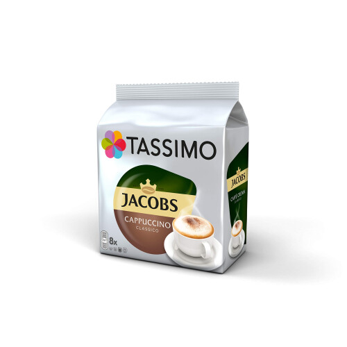 Tassimo TASSIMO Jacobs Cappuccino Classico Coffee Pods - 10 Packs (80 Drinks) 1