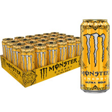 Monster Energy Ultra Gold, Sugar Free Energy Drink, 16 Ounce (Pack of 24)