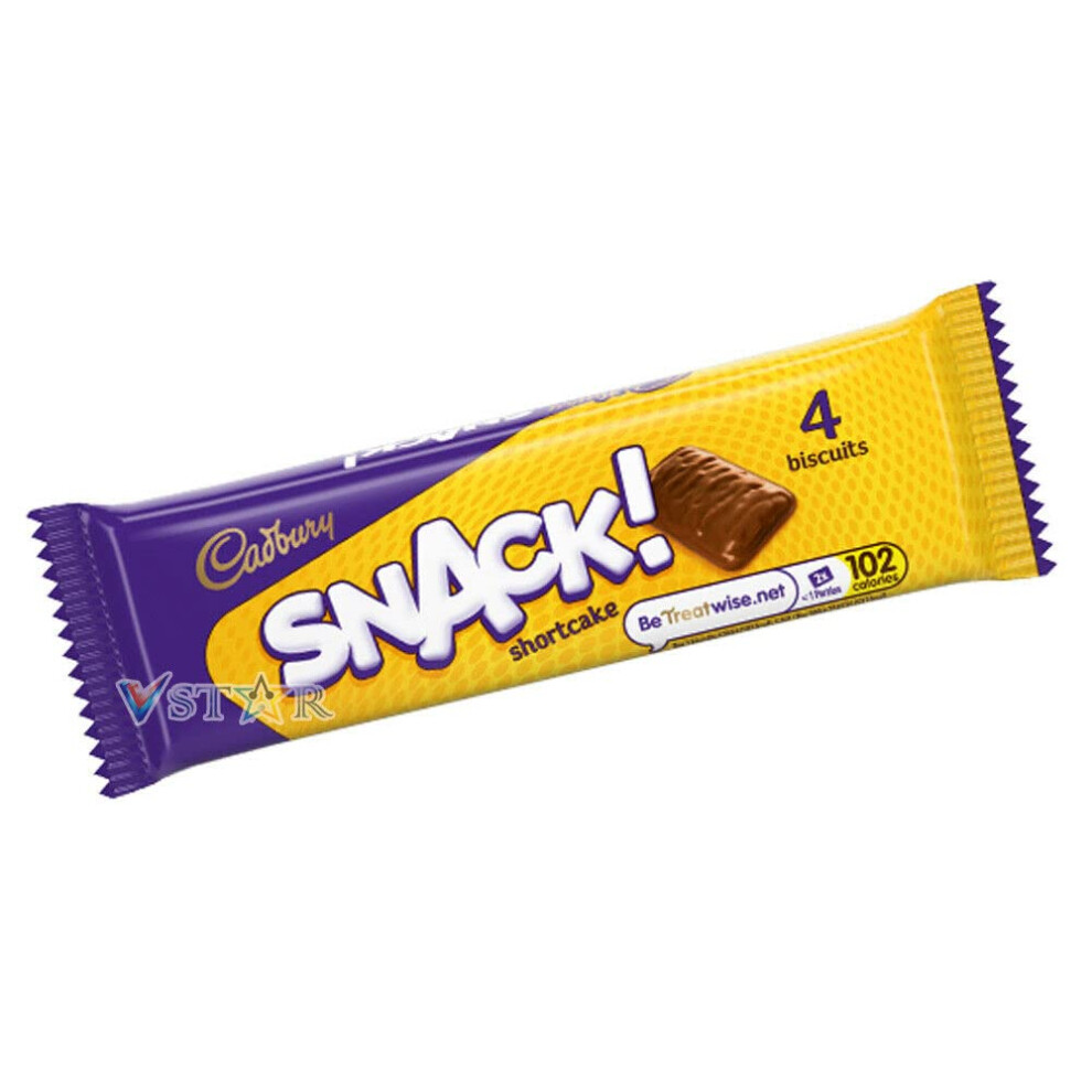 Cadbury Snack Shortcake Chocolate Biscuit, Pack Of 36 X 40G