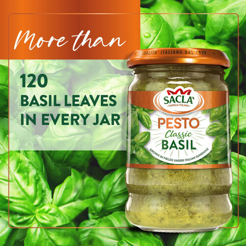 Sacla' Classic Basil Pesto 190g (12) 2