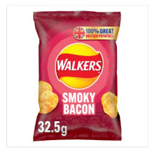Walkers Smoky Bacon Crisps 32.5g x Case of 32