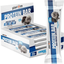 Per4m On-the-Go Protein Bar | High Protein, Low Sugar Bar with 20g Protein | Nutritional & Healthy Gym Snack Bar | Box of 12 x 62g (Box, Cookies N