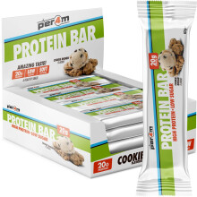 Per4m On-the-Go Protein Bar | High Protein, Low Sugar Bar with 20g Protein | Nutritional & Healthy Gym Snack Bar | Box of 12 x 62g (Box, Cookie Dough)