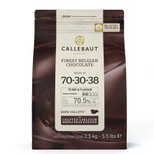 Callebaut Chocolate Dark 70.5 Percent Easi-Melt Buttons Callets 2.5 Kg