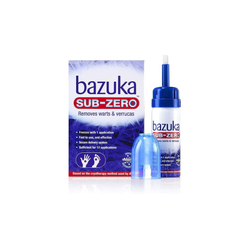 Bazuka Sub Zero Warts & Verucca - 12 Applications (50ml) - Pack of 2 1