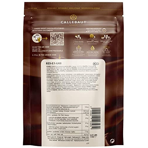 Callebaut Callebaut, Milk, Dark & White chocolate chips (3 x 1kg Bundle) 1