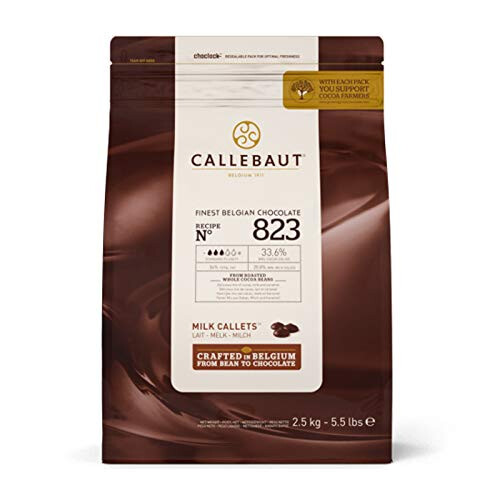 Callebaut Callebaut, Dark, Milk & White chocolate chips (3 x 2.5kg Bundle) 2