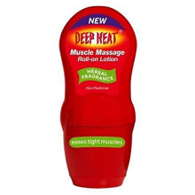 SIX Packs Deep Heat Muscle Massage Roll-On Lotion 50ml - Heat Therapy + Massage, Herbal Fragrance, Drug-Free (Code 8.80E+12)