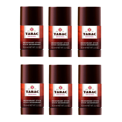 SIX PACKS of Tabac Original Deodorant Stick 75ml