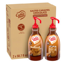 Coffee Mate Liquid Coffee Creamer Concentrate - Coffee Creamer with Pump in Salted Caramel Chocolate Flavour - Coffee Whitener - No Refrigeration