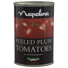 Napolina Peeled Plum Tomatoes in Tomato Juice, 400 g, Pack of 24