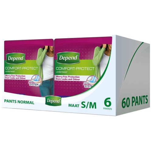 Depend Underwear Absorbent Absorption Normal Size S/M Women ? 60 Units 2