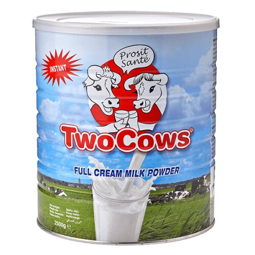 Two Cows Instant Full Cream Milk Powder, 2.5 kg