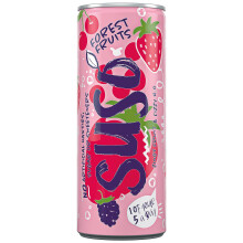 Suso Sparkling Forest Fruit Cans - 24x250ml