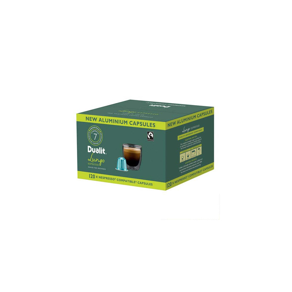 Dualit Aluminium Coffee Capsules Lungo Espresso 4 X 30 Pack