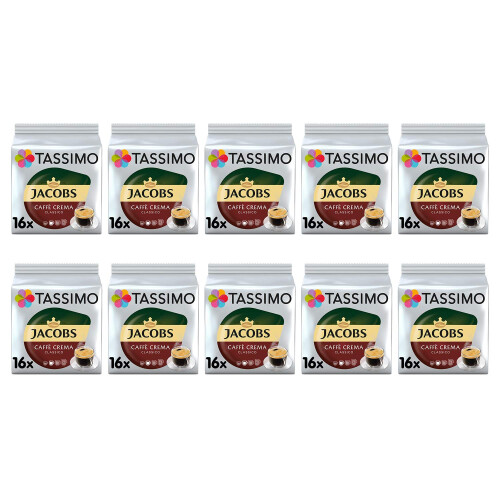 Tassimo Tassimo Jacobs Caffe Crema Classico Coffee Pods | 10 Pack (160 Drinks)