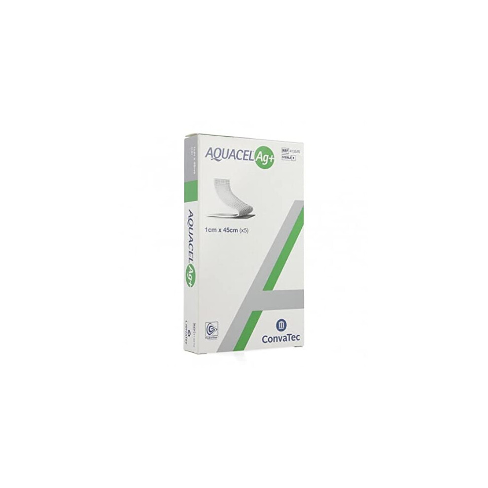 Aquacel Convatec 3862729 Ag+ Ribbon Dressing, 1 Cm Width, 45 Cm Length (Pack Of 5)