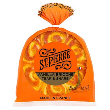 St Pierre Vanilla Brioche Tear & Share 500g Each | Great for sharing with family and friends | Suitable for vegetarians (6 Pack)