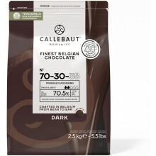 Callebaut - Dark - 70.5% Callets - 2.5kg - (Sold by Parkers Foodservice) 70-30-38 (4 Packs)