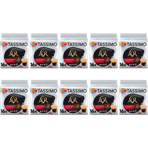 Tassimo TASSIMO L'OR Espresso Splendente Coffee T-Discs Pods - 10 Pack (160 Drinks)