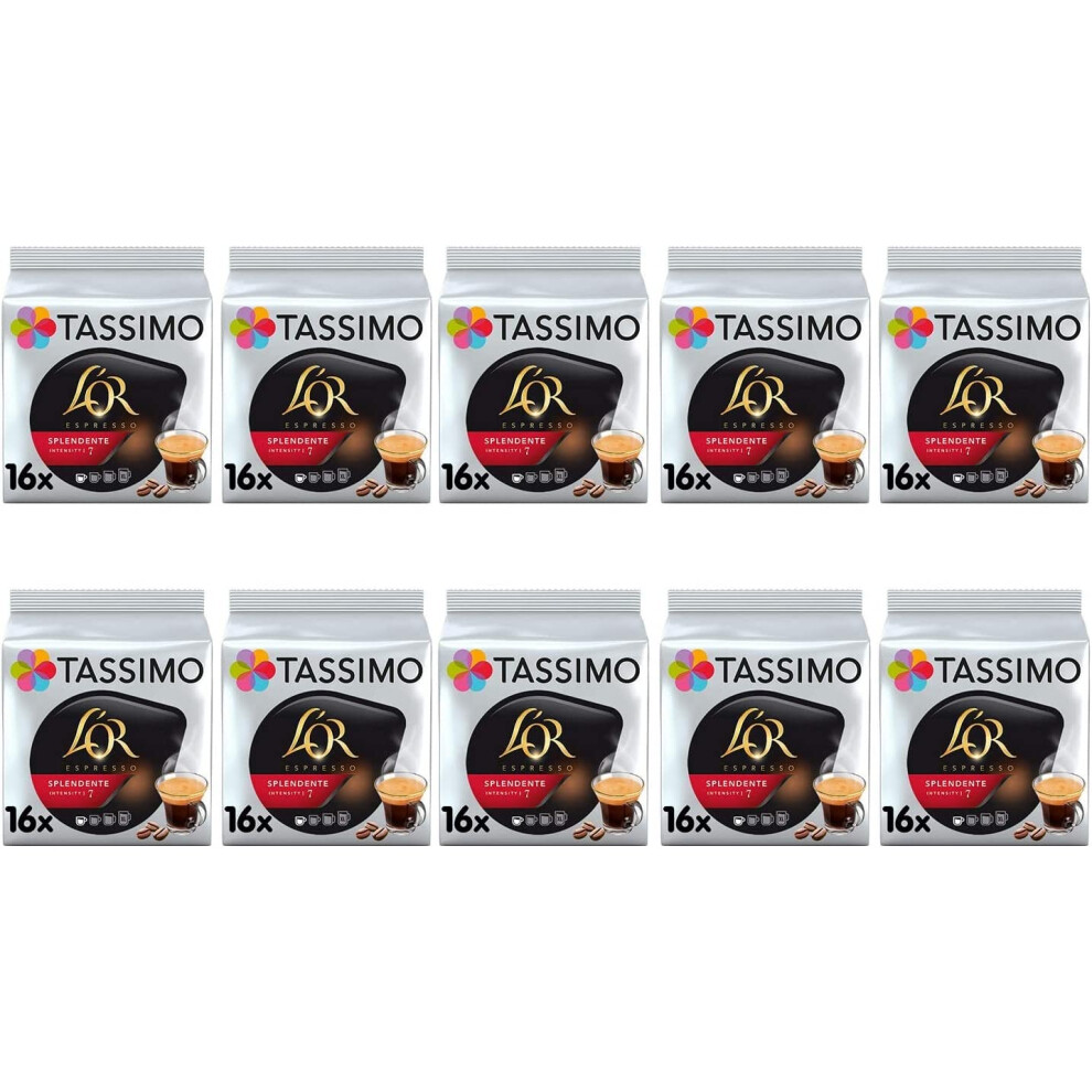 Tassimo L'or Espresso Splendente Coffee T-Discs Pods - 10 Pack (160 Drinks)