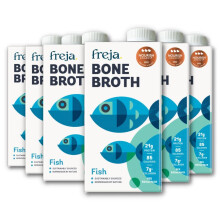 Freja Fish Bone Broth | Liquid Collagen & Protein | Low Carb, Keto & Gluten Free | Clear Liquid Fish Broth, not Fish Stock Cubes, Powder, or