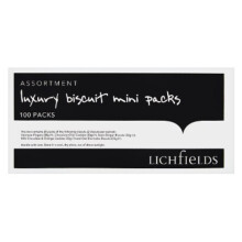 Lichfields 100 Assorted Luxury Biscuit Mini Packs x Case of 100