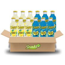 Calypso Lemonade 12 Pack | Island-Inspired Flavors with Real Lemon | Mix of Original Lemonade & Ocen Blue flavours | 6 Bottles each