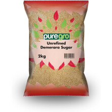 Puregro Demerara Sugar 2kg | PACK OF 6 | Premium Golden Cane Sugar | Perfect for Baking & Beverages | For Everyday Use | Crystals For Tea, Coffee &