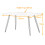 (Grey) 1.5M Wooden Dining Table 4-6 People Kitchen Tables 2