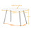 (White) 1.2M Wooden Dining Table 4 People Kitchen Tables 4
