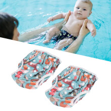 2 piezas de pañal de natación para bebé B12, 3-10 kg, 0-2 años, reutilizable