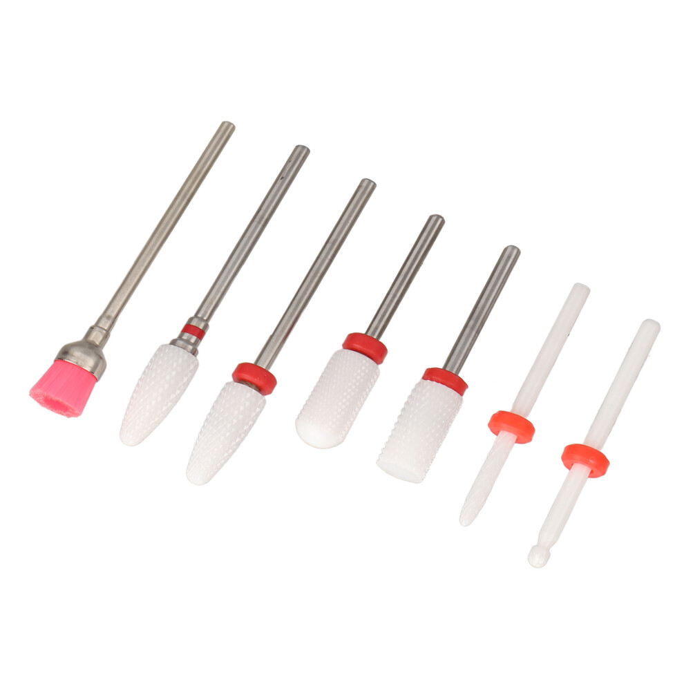 7 Holes Nail Grinding Head Holder Ceramic Manicure Pedicure Bits Organizer