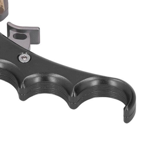 Aluminum Alloy 4-Finger Compound Bow Release Aid, Adjustable, Black 2