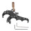 Aluminum Alloy 4-Finger Compound Bow Release Aid, Adjustable, Black 2