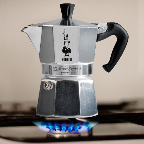 Bialetti Bialetti Moka Express Aluminium Stovetop Coffee Maker (12 Cup), Silver 1